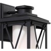 Minka Lavery Modern Outdoor Wall Light Fixture Matte Black 15 3/4" Etched Opal Glass Shade for Post Exterior Deck Porch Yard Patio - 3 of 3