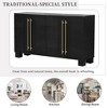 Sideboard Buffet Cabinet, Kitchen Buffet Storage Cabinet With Golden Handles, Adjustable Shelves - 3 of 4