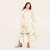 Women's Floral Long Sleeve Utility Midi Shirt Dress - Woolrich x Target Cream - 3 of 4