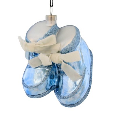 Kat + Annie 3.0 Inch Its A Boy! Booties Glitter New Baby Tree Ornaments