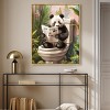 Art Remedy Panda Tropical Bathroom Tropical Bathroom Wall Art Framed - 2 of 4