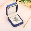Unique Bargains Velvet Cloth PU Leather Single Slot Jewelry Holder Necklace Box - 4 of 4