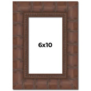 PosterPalooza | 6x10 Wide Bamboo Picture Frame, UV Acrylic, 4 Finishes - Brown, Black, Silver, and Natural - 1 of 4