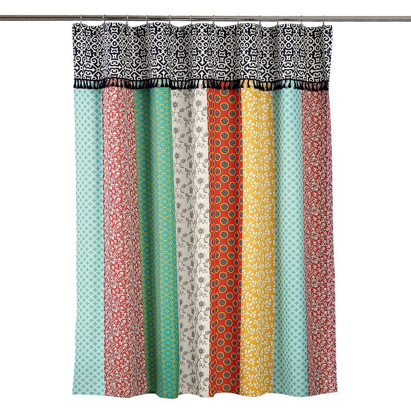 Geometric Boho Patch Shower Curtain - Lush D&#233;cor, 6 of 9