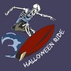 Women's Design By Humans Halloween Surfing Zombie Skeleton Funny Costume t shirt By graceandfinn Racerback Tank Top - 2 of 3