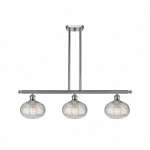 Ithaca - 3 Light Stem Hung Island In Industrial Style-8.75 Inches Tall and 36 Inches Wide - 1 of 1