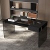 Gaoyangjiaju 53.14 Inch Tempered Glass Desk with Storage Drawers for Home Office - 4 of 4