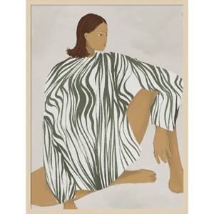 31"x41" Delilah Daring by Urban Road Wood Framed Wall Art Print Brown - Amanti Art: Giclee, Acrylic, Fir Wood - 1 of 4