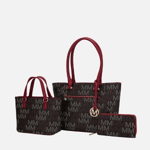 MKF Collection Lady II M Signature Large Tote, Small Tote & Wallet Set Vegan Leather, Stylish Women’s Handbag M Design by Mia K - 1 of 4