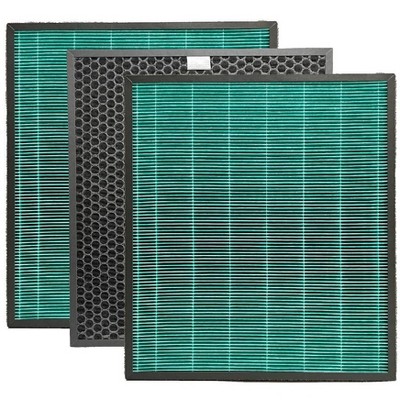 Nispira 250 Max 2 Green True HEPA Active Carbon Filter Replacement For Airmega 250/250S Air Purifier | Compatible with Coway AP-1720-FP | 3 Packs
