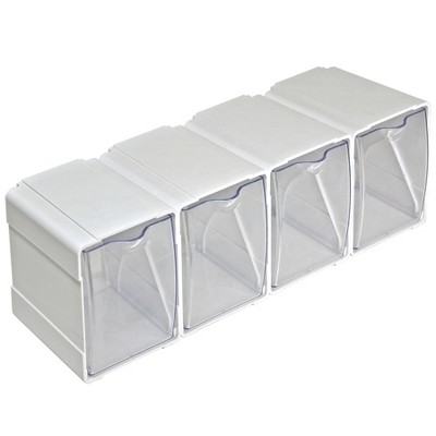 Azar Displays White Stackable Tilt Bin Counter Organizers