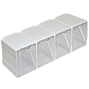 Azar Displays White Stackable Tilt Bin Counter Organizers - 1 of 4