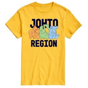 Men's - Pokémon - New Horizons Chikorita Cyndaquil Totodile Johto Region Short Sleeve Graphic T-Shirt - 1 of 4