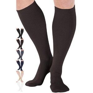 Absolute Support Men’s 20–30 mmHg Firm Graduated Compression Socks – Knee High Support Stockings for Swelling, Pain & Circulation Relief, A104 - 1 of 4