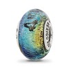 Black Bow Jewelry Jamaica & Palm Tree Orange Dichroic Glass & Sterling Silver Bead Charm - 4 of 4