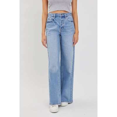 Women's High Rise Wide Leg Jeans - CELLO