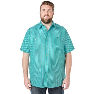 KingSize Striped Short-Sleeve Sport Shirt - 1 of 4