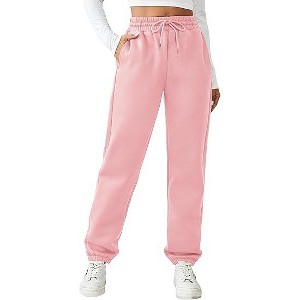 Pinspark Women's Fleece Lined Sweatpants Winter Joggers Athletic Pants Casual Thick Warm Trousers Pockets - 1 of 4