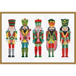 Amanti Art Holiday Nutcrackers I by Farida Zaman Framed Canvas Wall Art - 1 of 4
