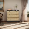 DOMETOUR 30.31" 3-Drawers Storage Cabinet Rope Woven Drawer for Bedroom Living Room Dining Room Hallways - 4 of 4