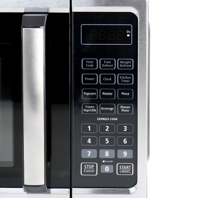 Black and Stainless Steel 700 Watt Digital Microwave Oven