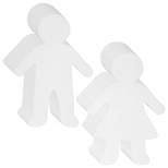 Juvale 48-Pack Blank Paper Kids Cutouts, Boy and Girl Shaped Paper for Arts and Crafts (5.88 x 8.8 In)