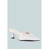 Aldora Rhinestones Embellished Satin Mules - 3 of 4