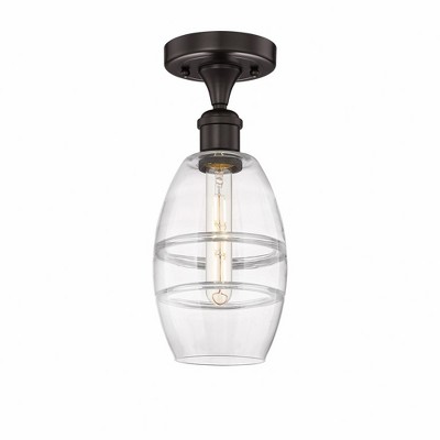 Vaz - 1 Light Semi-Flush Mount In Industrial Style-8.25 Inches Tall and 5.88 Inches Wide