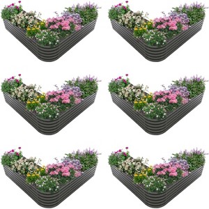 Anybear Heart-Shaped Galvanized Raised Garden Beds Outdoor, 81x81x18in Large Metal Planter Box, Anti-Rust - 1 of 4