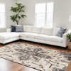 Ivory Gray And Brown Floral Medallion Area Rug - 2 of 4