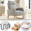 Airsurfer Modern High Back Rocking Accent Chair, Upholstered Lounge Armchair with Side Pockets for Living Room - 4 of 4