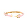 Disney Girls Minnie Mouse Yellow Gold Plated Pink Glitter Accent Bangle Bracelet - 6.5" - image 4 of 4