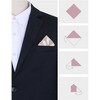 INSPIRE CHIC Men's Feather Pattern Pocket Square with Embroidered Edge - 3 of 4
