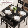 Dining Table for 4, Small Table and Chairs Set of 4, Square Dinette Set for 4 - 3 of 4