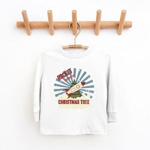 The Juniper Shop Rocket Around The Christmas Tree Toddler Long Sleeve Tee - 1 of 3