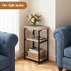 COZONY 3-Tier Side Table with Storage, Small End Table & Telephone Table, Metal Frame Tall Nightstand for Living Room, Bedroom, Office, Bathroom - 4 of 4