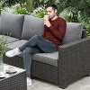 NAYSAYE Patio Chaise Lounges Modular Sectional Sofa Set with Cushions and Coffee Table for Outdoor

, Gray, 25.2"*25.2"*13.6" - 4 of 4