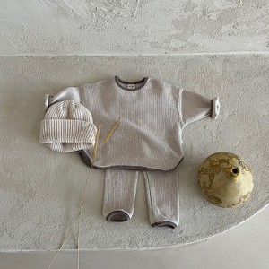 MyKids-USA Waffle Knitted Fabric Loose Comfy Sets - 1 of 4