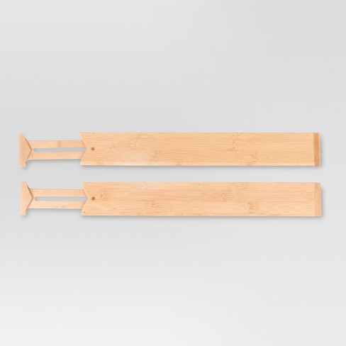 Sink Caddy Expandable Drawer Organizers Bamboo 2 5x18 2pack