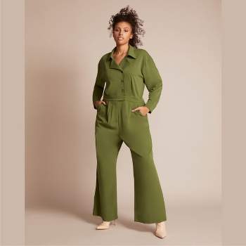 11 Honore Collection Women's Woven Stretch Challis Jumpsuit