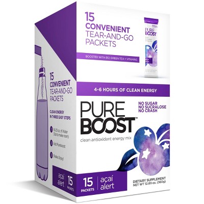 Pureboost Clean Energy Drink Mix - Acai Alert - 15ct