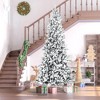TopComfy Christmas Tree Stand 9 Foot Pine Snow Flocked Tree with Cedar Branches for Holiday Decor, Green, 51.3"*51.3"*106.3" - 2 of 4