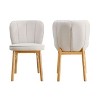 CAVINAS Counter Height Chairs with Ash Wood Legs and Cushioned Seat, Ergonomic Backrest, Upholstered Kitchen Chairs - 2 of 4