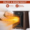 Infrared Space Heater for Indoor Use with 8 Heating Quartz Elements, 1500W Electric Room Heaters for Bedroom Office - 2 of 4