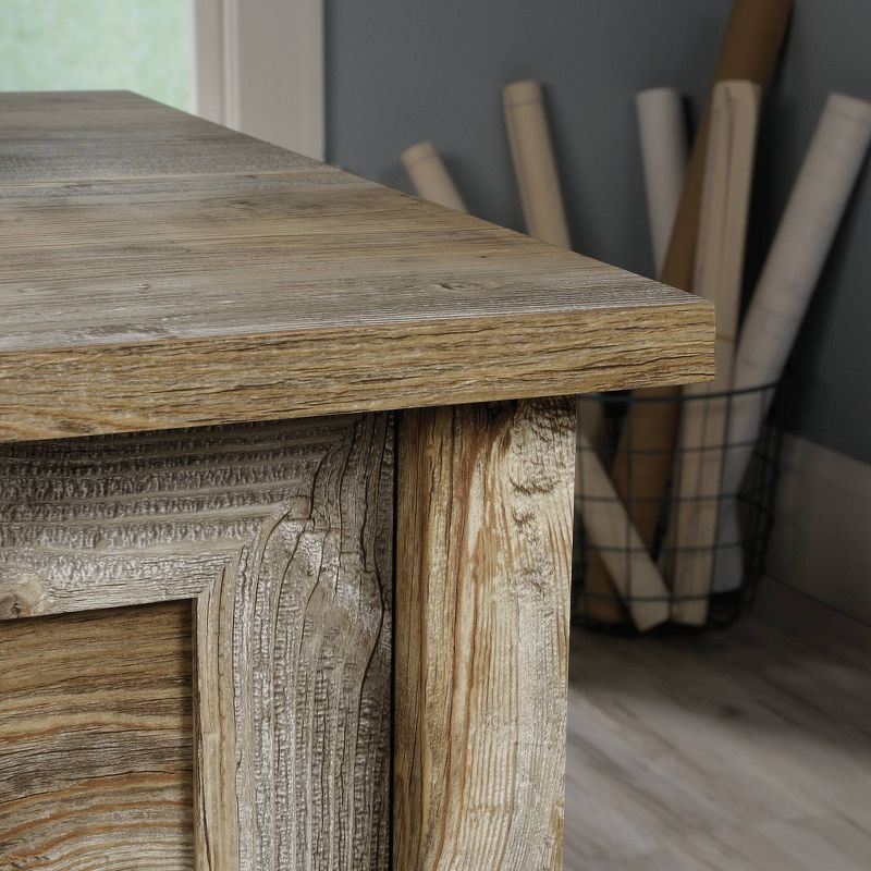 Granite Trace Desk Rustic Cedar - Sauder: Home Office Furniture, Wooden Writing Table, Storage Shelves, 5 of 8