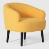 WestinTrends Alexandria 29" Wide Mid Century Modern Faux Shearling Barrel Accent Arm Chair - 4 of 4