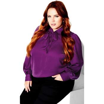 Women's Plus Size In Awe Top - magenta | CITY CHIC