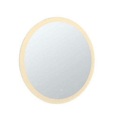 30" Round Frameless LED Bathroom Mirror with Anti-Fog