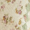 Bliss Reversible Cotton Pillow Sham King 20" x 36" Ivory by Greenland Home Fashion - 4 of 4