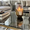 Modern Glass Pillar Hurrican Candle Holder with Metal Base - Decorative Home Decor for Living Room, Tables, Entryway, or Console Accent - Gold - 4 of 4